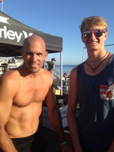 Bhima and Surfing Legend; Kelly Slater